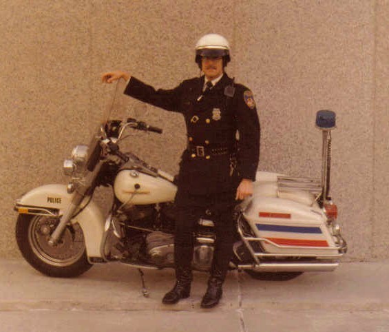 Agt Tom Douglas with his Harley